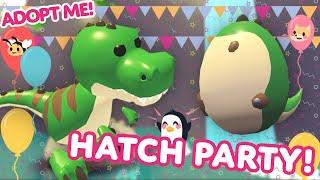 HATCHING A T-REX FIRST TRY?   Fossil Egg Hatch Party in Adopt Me! on Roblox