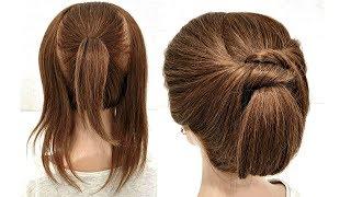 Быстрая Прическа для Коротких волос. Fast Hairstyle for Short Hair.