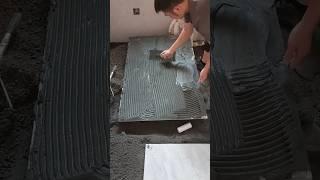 amazing Flooring technique | Tile fitting on floor | #avenuebuilder #shortsfeed #shorts