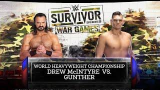 Drew McIntyre vs Gunther | WWE Survivor Series 2024 | WWE 2k24 Gameplay 4k