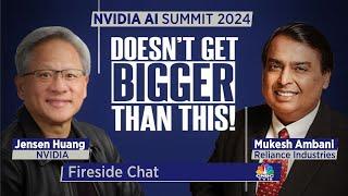 NVIDIA's Founder & CEO, Jensen Huang Fireside Chat With Mukesh Ambani | NVIDIA AI Summit | CNBC TV18