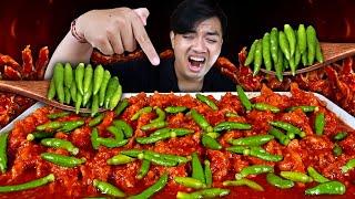 MUKBANG CEKER MERCON TANPA TULANG + LALAP CABE RAWIT IJO PEDAS | ASMR CEKER PEDAS