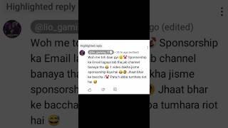@lio_gaming_ff roasted by me #shortsfeed #shortstrending #roaster #rostervideo #freefireroasting