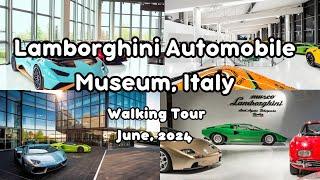 Lamborghini automobile museum 2024, Walking Tour in Italy, 4K