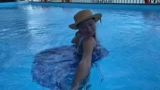 WetlookAlsu having fun in the pool in a wet dress and shoes #pool #girlpool #wet #wetdress #wetlook