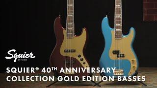 Exploring the Squier 40th Anniversary Gold Edition Basses | Fender