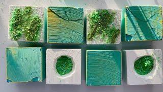 Green Dyed Gym Chalk Blocks| Oddly Satisfying| Chalk ASMR| Repost