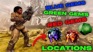 Green Gems Blue Gems Red Gems LOCATIONS on Extinction in Ark Survival Ascended!! Crystalized Sap