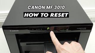 Canon MF3010: How to Reset