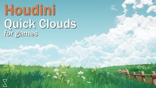 Quick Clouds For Games || Houdini + Unreal Engine Tutorial