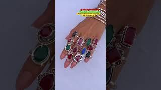 New designer beautiful silver cut stone rings with 67% discount on instant order #shortsfeed #shotrs