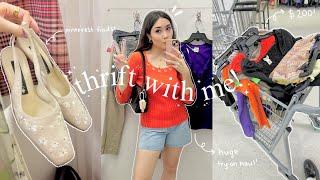 THRIFT WITH ME!  spending over $200 + a *MASSIVE* try-on haul!