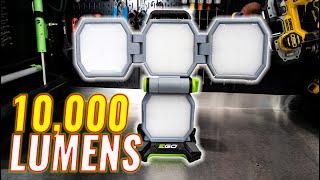 10,000 LUMENS - 56 Volt EGO LED Light Review [LT1000]