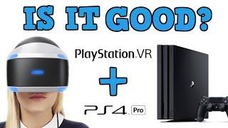 PLAYSTATION VR + PS4 PRO: IS IT BETTER? - Hands on Impressions + Eagle Flight