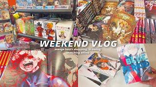 weekend vlog: manga haul + shopping, drawing, watching anime !