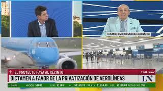 Privatización de Aerolíneas: listo para el recinto