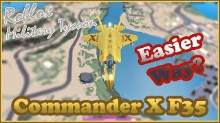 Easier Way to Get the Commander X F35 in Military Tycoon Roblox?