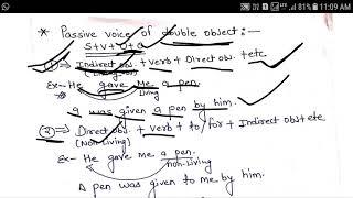 Passive voice of double object