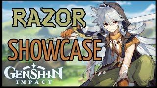 Genshin Impact | Razor Showcase (All Skills + Combat)