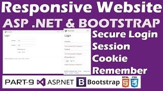 Responsive Website - ASP .NET & Bootstrap - Part 9 - Secure Login-Session,Remember Password-Cookie