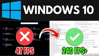 ULTIMATE FPS Boost Guide For Windows 10 - Quick FPS Boost and Low Input Delay ISLC (2024)