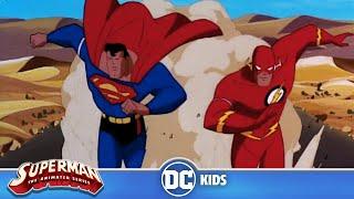 Superman: The Animated Series | Superman Races The Flash | @dckids