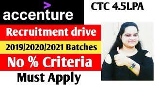 Accenture off campus drive for 2019 2020 2021batches | Accenture recruitment | software engineer|