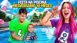 ANIVERSÁRIO DE 10 MESES DO DAVI *festa na piscina