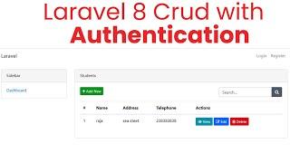 Laravel 8 Crud with Authentication