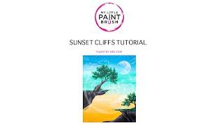 LEARN HOW TO PAINT! Acrylics for Beginners | Sunset Cliffs | My Little Paintbrush