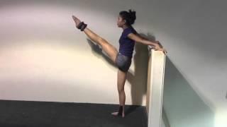 Leg Tightening - Kicking with bands and weights