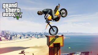 CRAZY MOTORBIKE STUNTS! - (GTA 5 Top 10 Stunts)