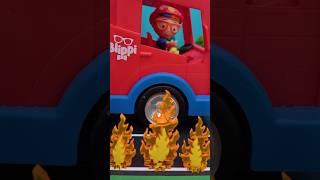 Toy Blippi  Drives his Firetruck  to the RESCUE! #shorts #toys