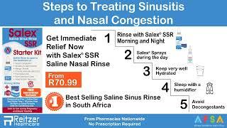 Salex® SSR Saline Sinus Rinse for Treating Sinusitis or Nasal Congestion