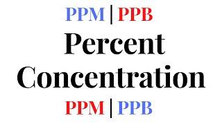 PERCENT CONCENTRATION (PPM & PPB)