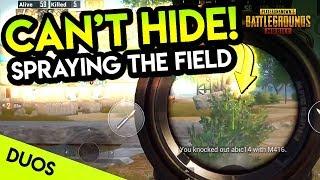 SPRAYING DOWN THE FIELDS WITH LEAD! PUBG Mobile