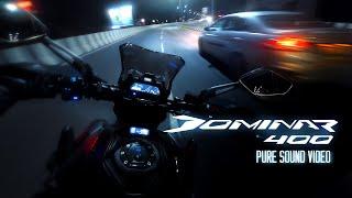 Night City Ride POV: Onboard the Bajaj Dominar 400 - BS6 2.0 | Pure Sound | DJI ACTION 4 | 4K