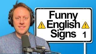 910. FUNNY ENGLISH SIGNS 🪧 Explained (Part 1)