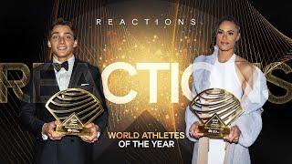 Mondo Duplantis and Sydney McLaughlin-Levrone reactions | World Athletics Awards 22