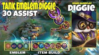 Diggie Tank Build and Emblem | Roam Gameplay | Diggie #1 ~ MLBB