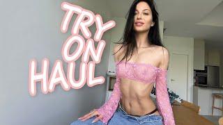 4K NO BRA? See-Through TRANSPARENT Tops Try On | Lovely Jill