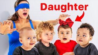 Mom Tries to find her DAUGHTER Blindfolded!