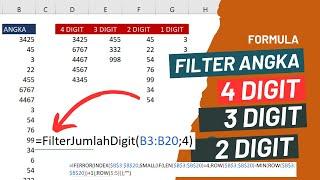 Number Data Filter Formula with Number of Digits Criteria (4D, 3D, 2D)