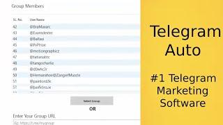 Telegram Auto - #1 Telegram Marketing Software