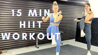 15 Minutes Full Body HIIT Workout At Home | No Equipment