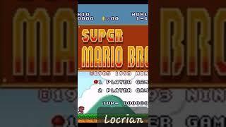 Super Mario All-Stars - SMB1 title (Locrian)
