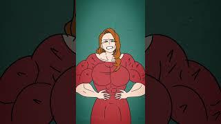 She Muscle Growth #transformation #shorts #animation