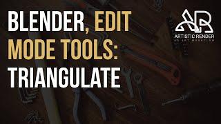 Blender - Triangulate, edit mode tool explained