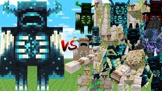 WARDEN  vs ALL IRON GOLEM & ALL WARDEN!