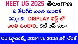 Neet ug 2025 telangana cut off marks and display list councelling latest updates | Neet Hunt | #Neet